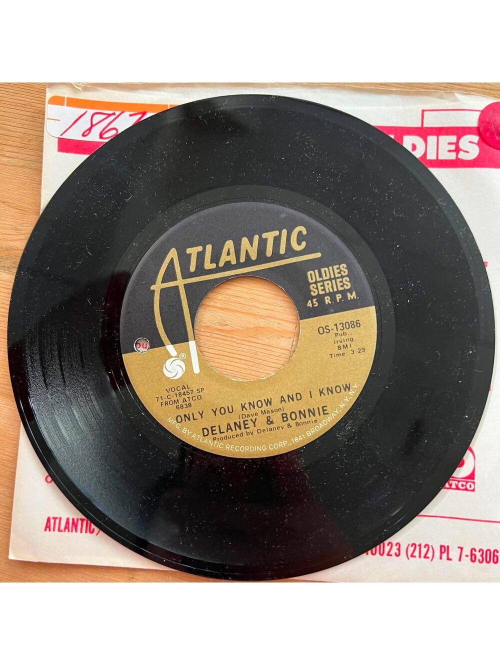Delaney & Bonnie-Only you Know and I Know/Never Ending Song ofLove 45rpm VG+ R08